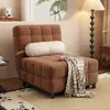 Sofá-cama dobrável, de cor creme, estilo retrô, de um lugar, design simples, adequado para apartamentos pequenos, extensível, multifuncional e pode ser usado como sofá ou cama na sala de estar