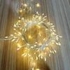 Luces de petardo LED transfronterizas Luces de cadena de alambre de cobre Luces de pie de ciempiés Batería USB Decoración navideña Luces solares de colores