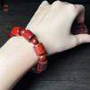 Pau-rosa da Zâmbia Contas de barril 12mm Contas espaçadoras Pulseira Sândalo-vermelho Sangue Estilo étnico chinês simples Lembrancinha de viagem