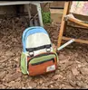 Mochila de Estilo Montaña Ins Nueva de Alta Apariencia Retro Bloques de Color Frescos para Hombres y Mujeres, Mochila Ligera para Viajes y Senderismo