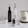 Set de Amazon al por mayor de Botellas de Vidrio Negras y Blancas para Aceite, Ollas de Aceite, Botellas para Vinagre, Botellas para Condimentos de Cocina, Botellas de Almacenamiento de Aceite, Botellas para Salsa de Soja, a Prueba de Fugas