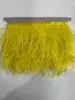 Em estoque 51 Cores Borda de Tecido com Penas de Avestruz 7-9cm Fita de Penas Criptografada Decoração de Vestido de Noiva Tira de Tecido com Penas