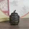 Latón Canciónhe Yannian Horno de Mil Grullas Incensario Pequeño Horno de Aromaterapia Mini Pequeño Cobre Artesanía Antigua Forma Antigua Jugar