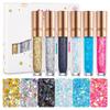 Maquillaje transfronterizo estrella de cinco puntas corazón lentejuelas gel sombra de ojos maquillaje de sirena gel de brillo sin pegamento lentejuelas para uñas