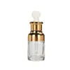 Botella Vacía de Aceite Esencial Botella de Esencia 30ml Vidrio Transparente Botella Vacía para Reenvasado Cosmético Botella Gotero de Hombro 20ml