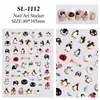 Adesivos de Unha de Pelúcia Fofos 5D Embossados Estéreo Pinguim Fofo Pingu Nail Art Adesivos Joias Estilo Sl