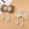 Nuevo Estilo Francés Retro Encaje Perla Bordado Flor Lazo Tela DIY Accesorios para el Cabello Ropa Bolsas Accesorios