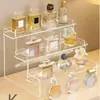 Expositor de acrílico, porta-armação para cosméticos, suporte de exibição, expositor de perfume em formato de escada, suporte de acrílico para uso em escritório