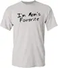 Tops Redondos para Hombre Estilo Europeo y Americano 'SOY el Favorito de Mamá' Día de la Mujer Estampado de Letras Cortos Redondos