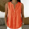 2026 Verano Europeo y Americano Transfronterizo Sitio Independiente de Amazon Nueva Ropa para Mujer Holgada y Cómoda Sin Mangas Cuello en V Color Sólido Camisa