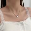 Colar de Flor em Prata S925 Feminino Simples Diário Versátil Exquisito Cruz Flor Oca Corrente Clavícula Doce Estilo Cool Joia