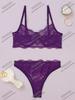 Boate Sedutora Renda Bordada Transparente Lingerie Sexy Estilo Europeu e Americano Conjunto de Duas Peças Fornecimento Transfronteiriço Entrega Direta Sedutora