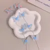 Accesorios Infantiles Estilo Coreano Cadena para el Cabello Trenzada con Borla de Perlas y Mariposa Pasador Hecho a Mano Tocado de Mariposa Pasador de Alta Gama