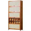 Zapatero de puerta, armario de entrada vertical alto, puerta integrada, pasillo exterior, zapatero doméstico extremadamente estrecho, puerta multicapa