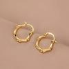Pendientes de bambú color arena claro de boutique Vietnam oro de arena diseño de nicho para mujer pendientes sencillos pendientes de temperamento de alta calidad