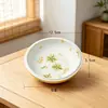 Nuevo soporte de cerámica para tetera de osmanthus pintado a mano, una bandeja de té pequeña y fresca de color amarillo anaranjado para uso doméstico, una mesita de té pequeña y accesorios para ceremony de té para servir té y bocadillos