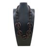 Venta caliente europea y americana estilo étnico círculo grande cuentas de madera de cáscara de coco collar largo hecho a mano para mujeres collar de madera al por mayor