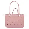 Bolsa de Praia Eva Perfurada em Estoque, Bolsa de Mão Feminina de Grande Capacidade, Bolsa Cesta Organizadora de Cosméticos, Bolsa Transversal