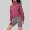 Sudadera de Cuello Alto de Nuevo Otoño e Invierno Transfronteriza de Manga Larga Holgada con Cuello Redondo Top Casual para Exteriores Cortavientos Cálido Ropa Deportiva para Mujer
