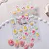 Adesivos de Unha Frutas Gelatinosas Frescas 5D Embossados Estéreo Romã Doce Fatias de Limão Adesivos DIY para Nail Art Estilo Hg