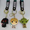 Superventas Transfronterizo Star Wars Guerrero Negro Soldado Blanco Chaba Anciano Yoda Bolsa Lista para Usar Llavero Colgante Pequeño
