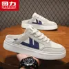 Meias-pantufas de puxar para homens, sapatos da moda, novo modelo de verão 2026, respiráveis, lona leve, slip-ons casuais para dirigir ao ar livre