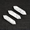 Joias Transfronteiriças Pingente Coluna Hexagonal de Cristal Pedra Bruta Cristal Natural Pedra Bruta Cristal Polido Coluna Hexagonal Dupla Ponta Atacado