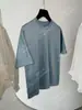 Yuran 26 Primavera/Verano Nueva Moda Camiseta de Manga Corta Oversize de Mezcla de Seda y Algodón Mercerizado de Una Pieza