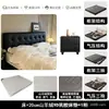 Cama de cuero minimalista italiana cama de cuero minimalista moderna cama de cuero de lujo ligero cama de cuero con capitoné de botones negros cama suave acolchada cuadrada cama de arte en cuero
