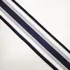 Fita Listrada Preto e Branco de Linho Sintético com Borda de Arame, Fita Estampada Preto e Branco para Festas, Laço, Materiais para Decoração de Guirlanda