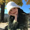 Sombrero de Pescador Suave y Esponjoso de Cara Delgada Liso para Otoño e Invierno para Mujer, Sombrero de Cubo Cálido para Circunferencia de Cabeza Grande, Fedora Versátil de Invierno