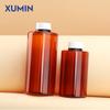 Xumin Packaging - Botella de gel de ducha transparente de 300 ml, botella de champú, botella de prensa PET de gran capacidad de 500 ml, botella de loción