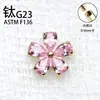 Brincos de Pétala em Liga de Titânio G23 Studs de Osso da Orelha com Rosca Interna de Titânio F136 Studs de Lóbulo da Orelha Studs de Lábio Studs Cocleares Joias para Piercing