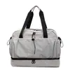 Bolsa de Viaje Portátil Ligera Casual con Compartimentos para Separación Seca y Húmeda, Bolsa de Almacenamiento para Equipaje con Ruedas, Elegante Bolso Cruzado para Deportes y Fitness
