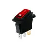 Interruptor Impermeável em Forma de Barco Kcd3 Três Pinos Duas Velocidades Interruptor Basculante de 3 Pinos e 2 Velocidades Interruptor de Partida para Fonte de Alimentação com Luz LED 15A