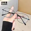 M90133 Gafas Planas de Moda Anti-Luz Azul Nuevas, Gafas Metálicas Personalizadas de Gama Alta que Se Pueden Adaptar con Lentes Graduadas