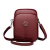 Elegante bolso pequeño cuadrado de piel suave para teléfono para mujer, nuevo modelo 2026, bolso de hombro cruzado versátil simple de nicho, monedero