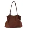 Bolso tote minimalista de estilo coreano con un aire relajado, color liso, nueva colección otoño 2026, gran capacidad, adecuado para el trabajo y los desplazamientos, bolso de hombro o bolso de axila