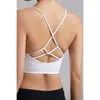 Ropa interior deportiva sujetador para mujer a prueba de impactos push-up fitness cruz belleza tirantes finos chaleco sujetador para mujer