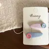 Nuevo Clip para el Cabello Geométrico con Corazón de Botones Rayados para Niños, Pasador, Clip Lateral, Clip para Flequillo