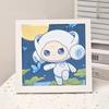 Animación de Dibujos Animados Nueva Pintura de Diamantes Kuromi DIY Juguetes de Pintura de Diamantes Hechos a Mano para Niños con Marco de Fotos Mesa Regalo