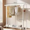 Perchero de pie para dormitorio, uso doméstico, perchero de doble barra engrosada, perchero simple, estante de almacenamiento de ropa