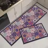 Alfombrilla de Cocina Retro Estilo Americano, Absorbente de Agua y Aceite, Antideslizante, Resistente a la Suciedad, Alfombrilla para Pies de Diatomeas para el Hogar, Alfombrilla Larga