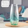 Jarrón de Vidrio de Sodio-Calcio Transfronterizo al por Mayor, Frasco de Almacenamiento de Vidrio, Estilo Paisaje Antiguo, Decoración de Sala de Estar, Jarrón para Floricultura Acuática