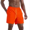 Calções de praia masculinos, calções de verão, calções de banho para spa, calções de natação, calções de quatro peças, dupla camada, tamanho grande, calças desportivas casuais impermeáveis.
