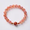 Pulsera de ágata rojo cereza natural del sur, al por mayor, en stock, estilo chino, clara y refinada, pulsera de ágata rojo del sur de alta gama