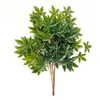Plantas Verdes Artificiais de Dongguan, Galhos de Árvores Grandes, Folhas Laranjas, Folhas de Bordo, Ficus Francês, Folhas de Plástico de Árvore de Chá