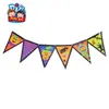 Decoração de Halloween feito à mão triângulo diy pendurado bandeira Pintura infantil Bandeira suspensa Decoração de Halloween bandeira pendurada Luz de abóbora