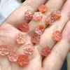 Acessórios Pequena Flor de Ágata Gelo-Vermelho Natural para DIY, Acessórios de Pulseira Pequena Flor para DIY