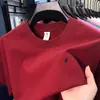Camiseta de Algodón Puro para Hombre de Verano, Manga Corta, Color Sólido Simple, Cuello Redondo, Estilo Japonés Juvenil, Casual, Holgada, Corte Amplio, Camiseta Deportiva de Algodón